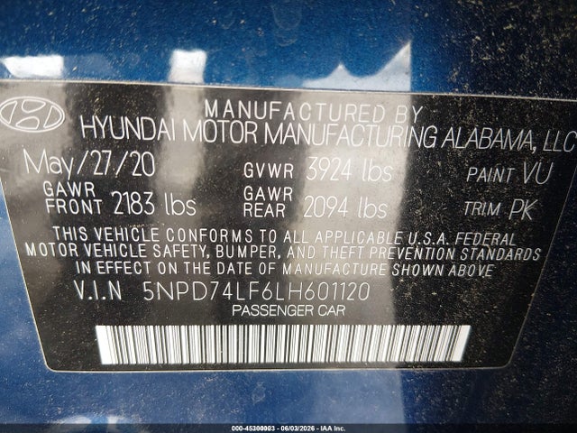 2020 Hyundai ELANTRA SE 照片 9