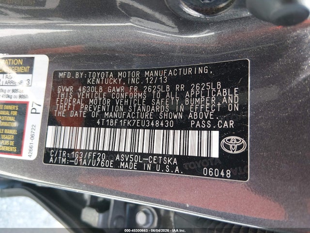 2014 Toyota CAMRY SE photo 9