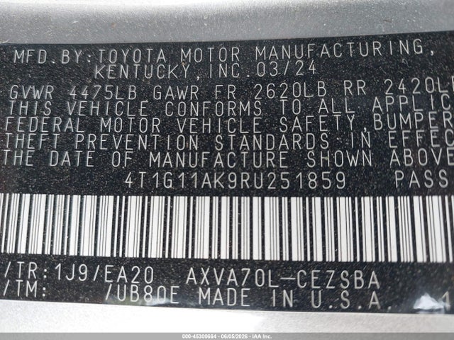 2024 Toyota CAMRY SE photo 9