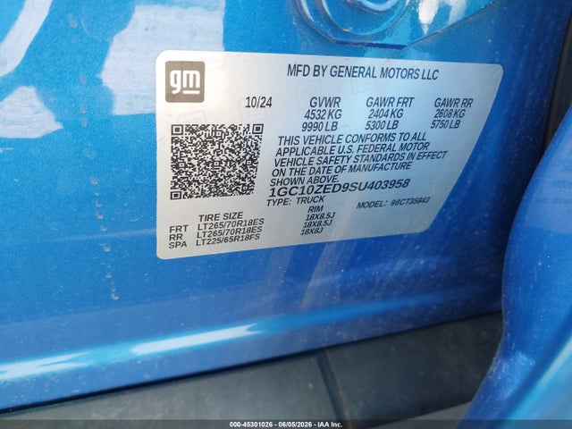 2025 Chevrolet SILVERADO EV LT 照片 9
