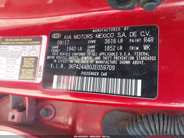 2018 KIA RIO S photo 9