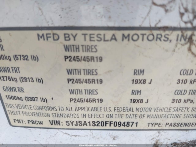 2015 Tesla MODEL S 70D/85D/P85D 照片 9