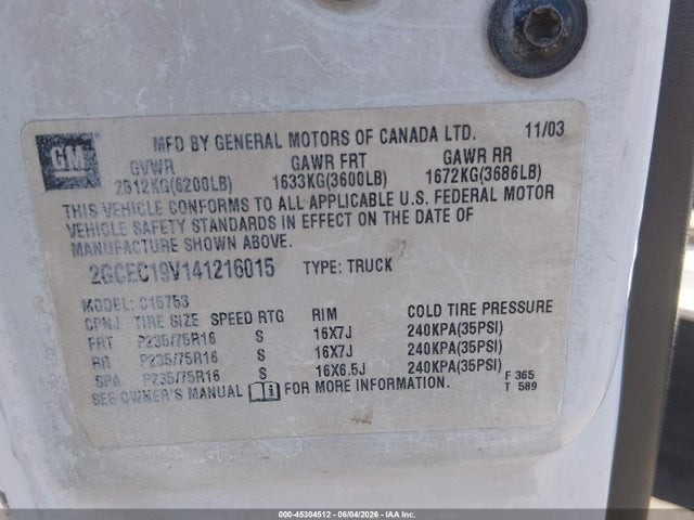 2004 Chevrolet SILVERADO 1500 LS 照片 9