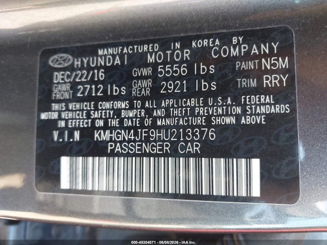 2017 Genesis G80 5.0 ULTIMATE 照片 9