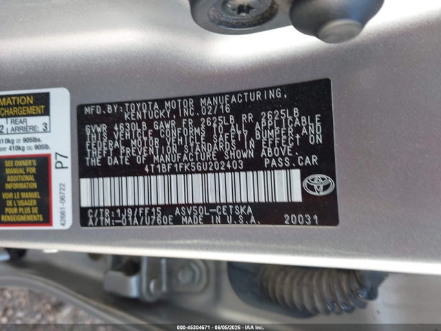 2016 Toyota CAMRY SE 照片 9