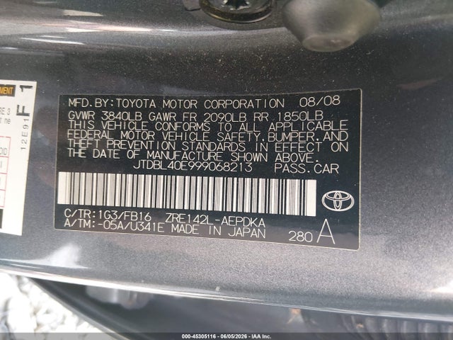 2009 Toyota COROLLA LE photo 9