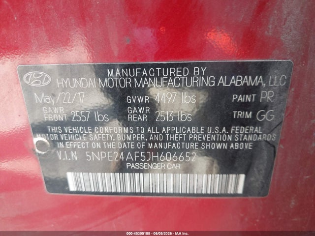 2018 Hyundai SONATA SE photo 9