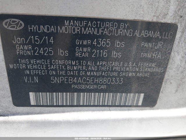 2014 Hyundai SONATA GLS — фото 9