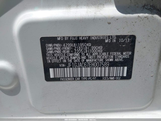 2014 Subaru IMPREZA 2.0I PREMIUM photo 9