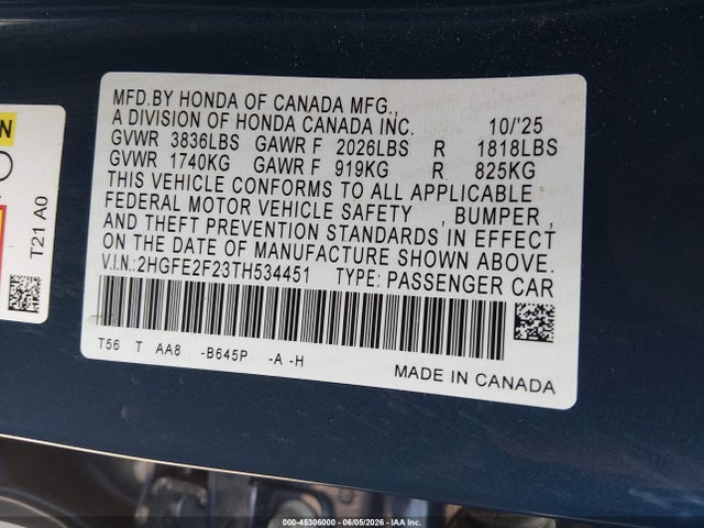 2026 Honda CIVIC LX 照片 9