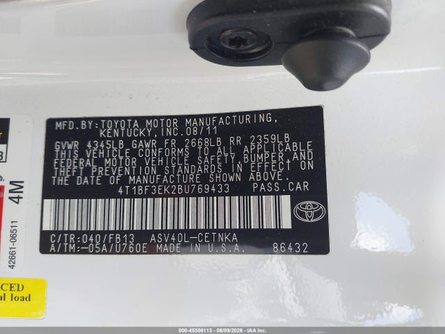 صورة 9 لـ 2011 Toyota CAMRY LE