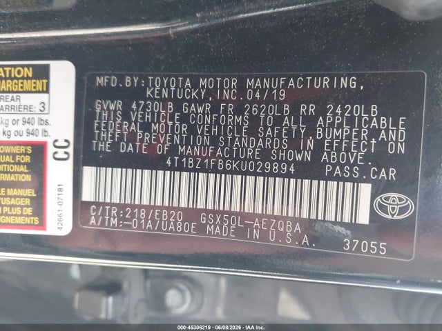 2019 Toyota AVALON XSE 照片 9