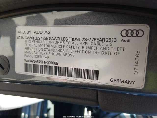 2017 AUDI A4 PREMIUM 照片 9