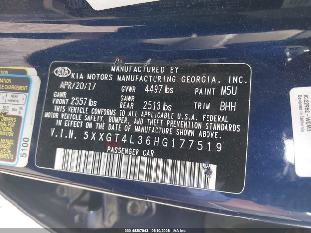 2017 KIA OPTIMA LX 9