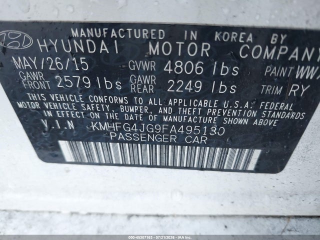 صورة 9 لـ 2015 Hyundai AZERA