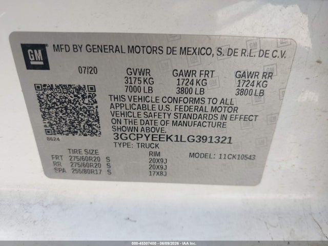2020 Chevrolet SILVERADO 1500 4WD SHORT BED RST — фото 9