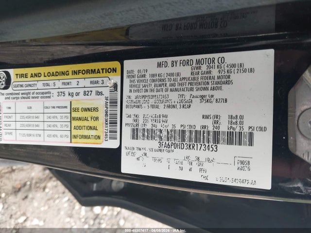 صورة 9 لـ 2019 FORD FUSION SE