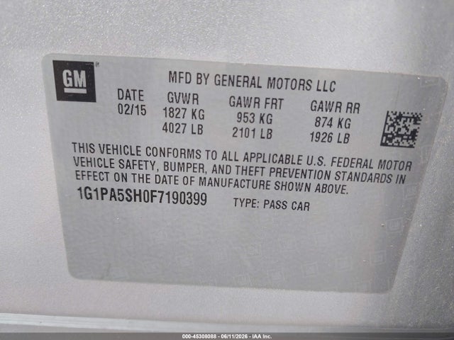 صورة 9 لـ 2015 Chevrolet CRUZE LS AUTO