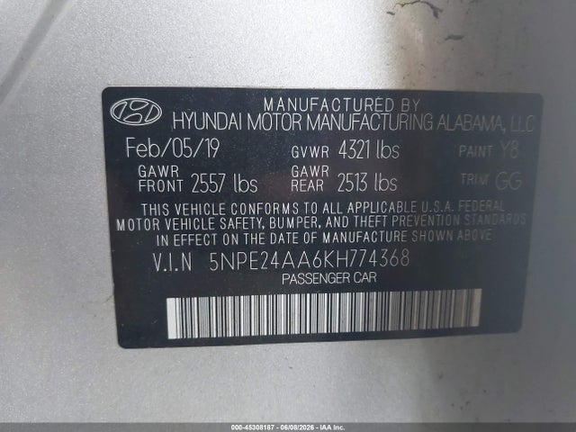 2019 Hyundai SONATA ECO photo 9