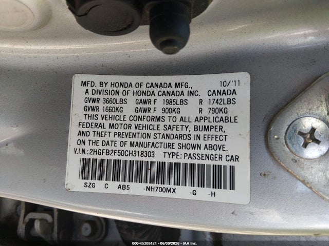 2012 Honda CIVIC LX 照片 9