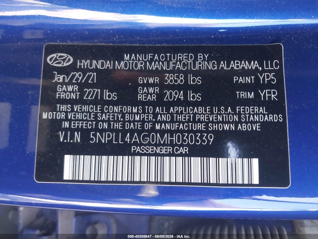 2021 Hyundai ELANTRA SE 照片 9