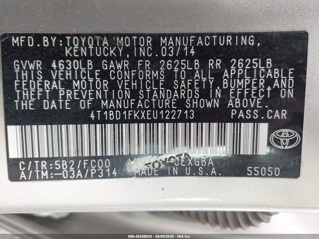 2014 Toyota CAMRY HYBRID XLE photo 9