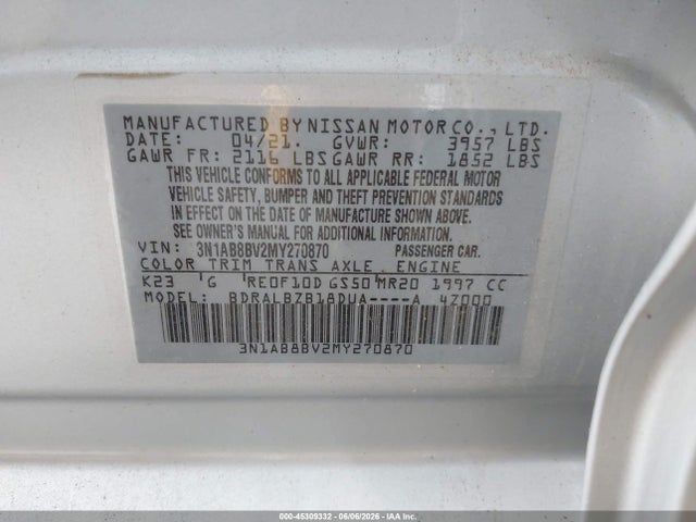 صورة 9 لـ 2021 Nissan SENTRA S XTRONIC CVT
