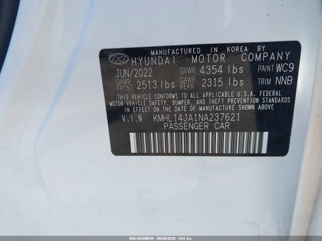 صورة 9 لـ 2022 Hyundai SONATA SEL