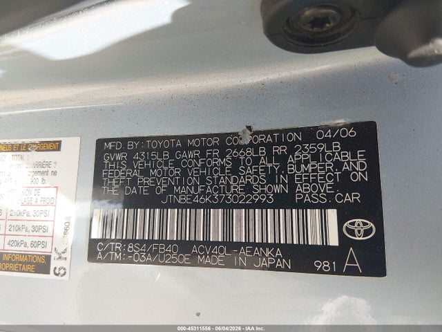 صورة مصغرة 9 لـ 2007 Toyota CAMRY LE