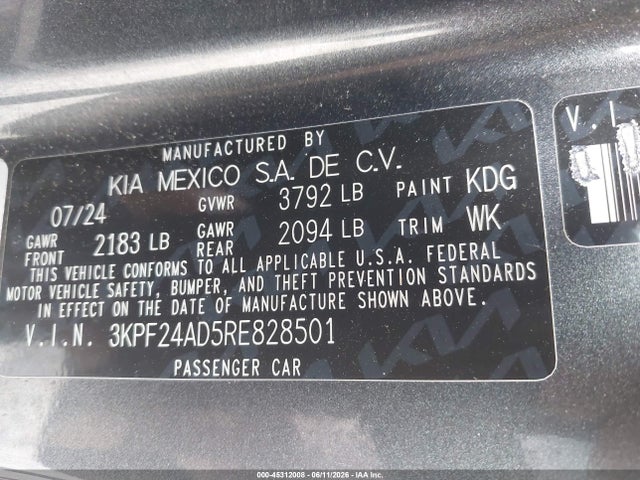 صورة 9 لـ 2024 KIA FORTE LXS