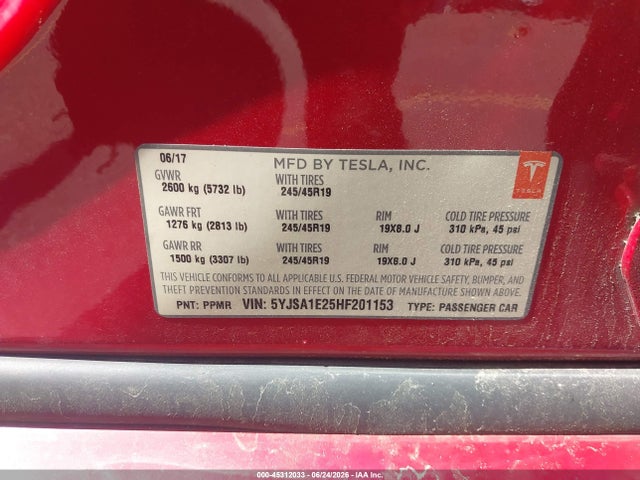 2017 Tesla MODEL S 100D/60D/75D/90D/P100D 照片 9