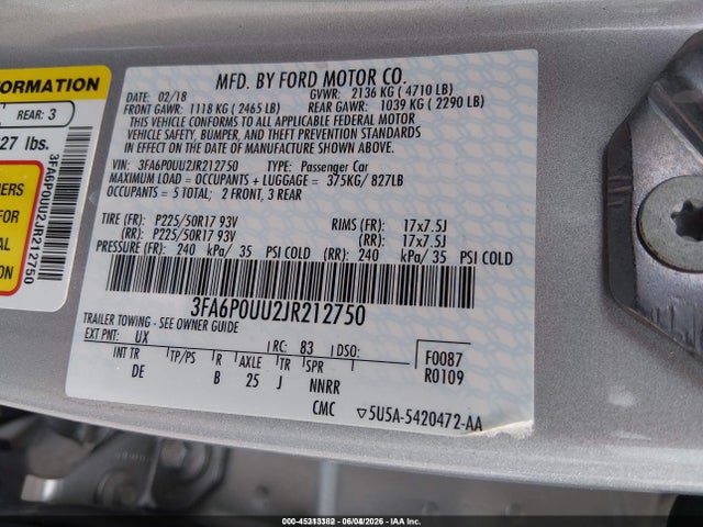 2018 FORD FUSION HYBRID S — фото 9