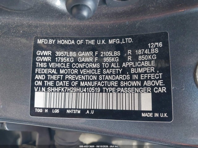 صورة 9 لـ 2017 Honda CIVIC LX