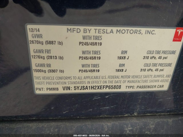 2014 Tesla MODEL S P85D 照片 9