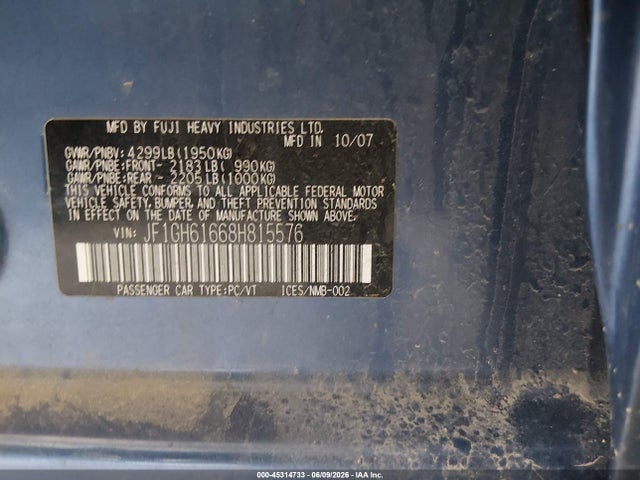 2008 Subaru IMPREZA WAGON (NATL) I 照片 9