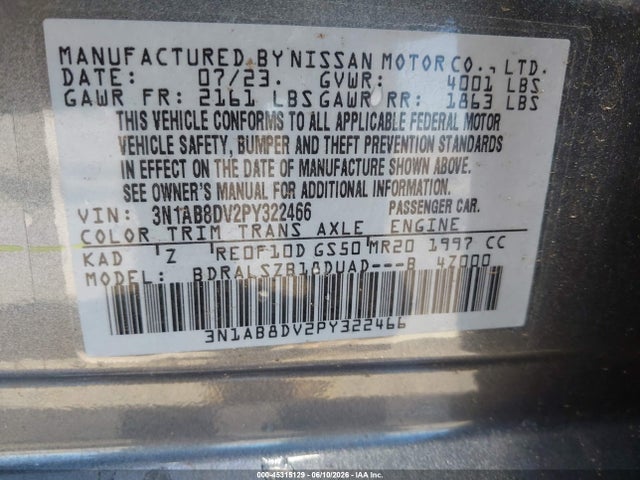 2023 Nissan SENTRA SR XTRONIC CVT 照片 9