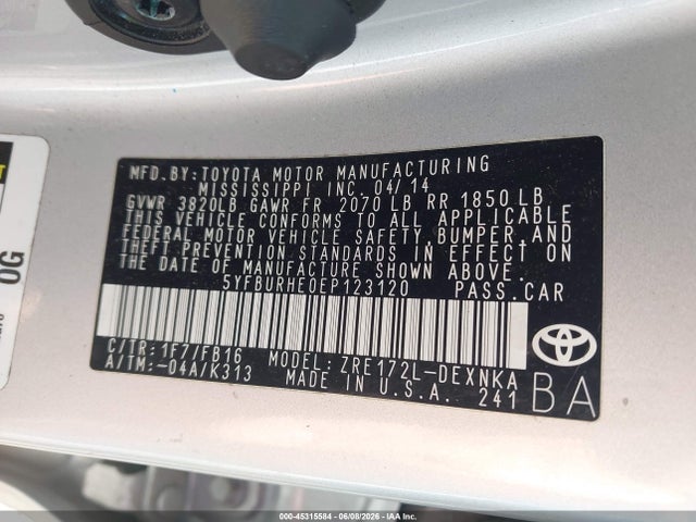 2014 Toyota COROLLA LE PLUS 照片 9