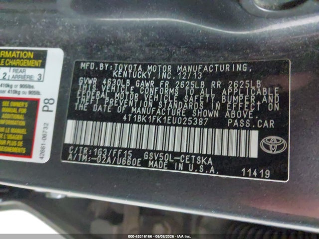 2014 Toyota CAMRY SE V6 照片 9