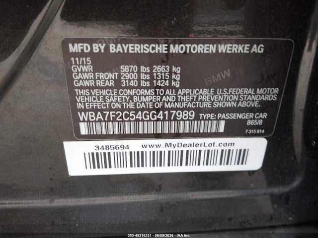 2016 BMW 750I XDRIVE 照片 9