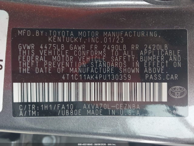 صورة 9 لـ 2023 Toyota CAMRY LE