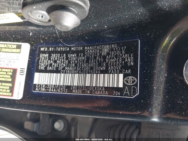 2018 Toyota COROLLA SE photo 9