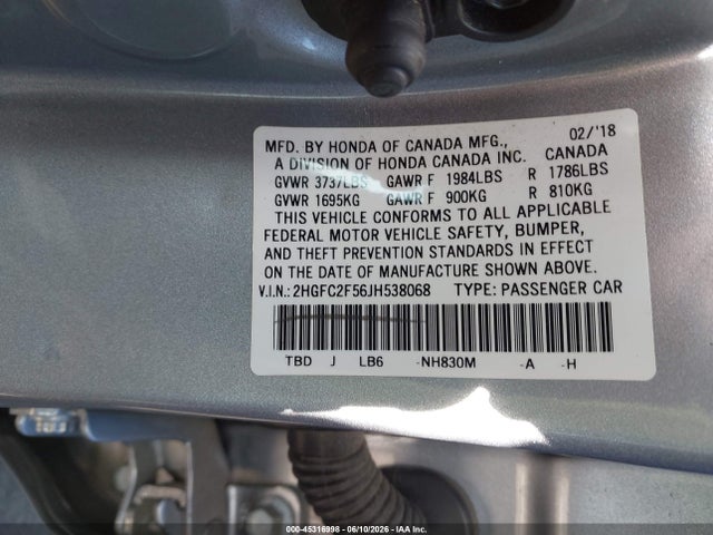 2018 Honda CIVIC LX 照片 9