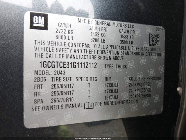 صورة 9 لـ 2016 Chevrolet COLORADO LT