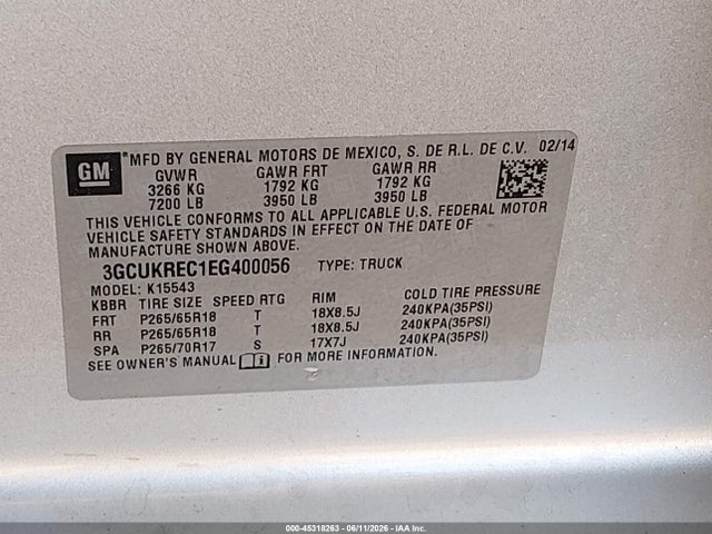 2014 Chevrolet SILVERADO 1500 1LT — фото 9