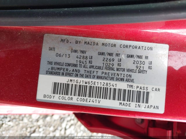 2014 Mazda MAZDA6 I GRAND TOURING — фото 9