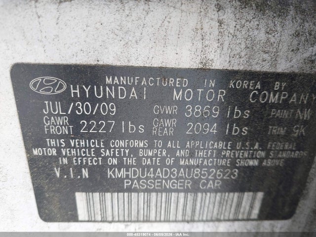 2010 Hyundai ELANTRA GLS 照片 9