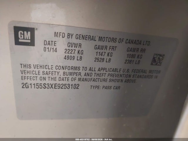 2014 Chevrolet IMPALA 2LZ 照片 9