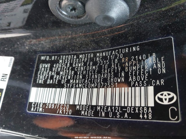 2021 Toyota COROLLA SE NIGHTSHADE EDITION photo 9