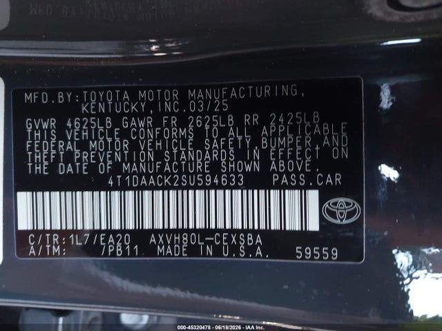 2025 TOYOTA CAMRY SE 9