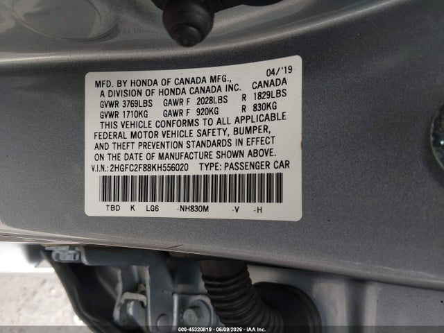 2019 Honda CIVIC SPORT 照片 9